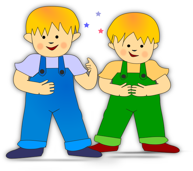 Cousins Clipart Friendly Child - Clipart 2 Boys - Png Download (600x526), Png Download