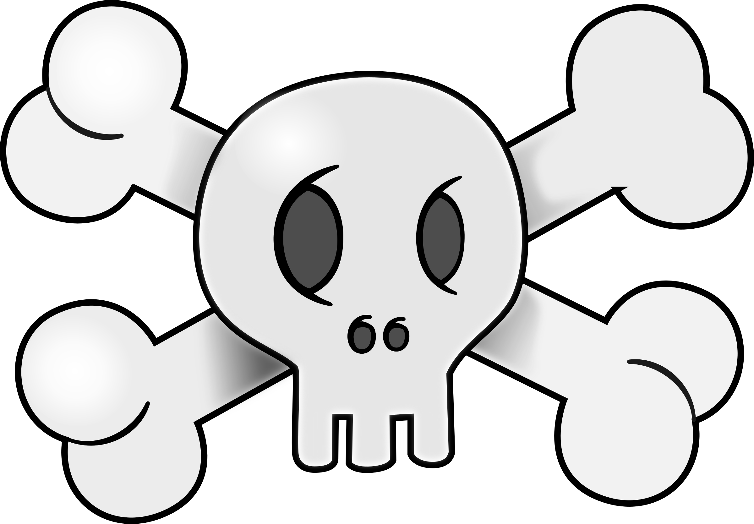 Ssckull Clipart Friendly - Comic Skull Png Transparent Png (2400x1668), Png Download