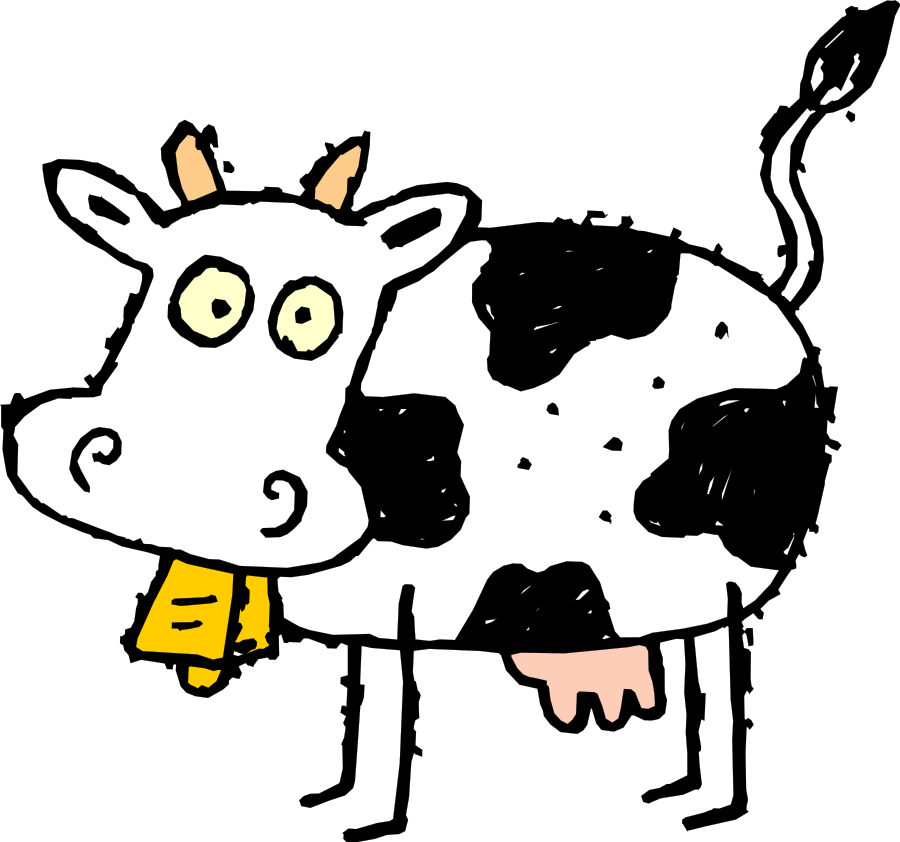 Cartoon - Free Clip Art Cows - Png Download (900x842), Png Download