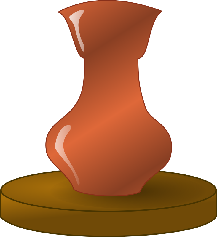 Clip Black And White Library Clay Pot Clipart - Png Potterys Transparent Png (546x596), Png Download
