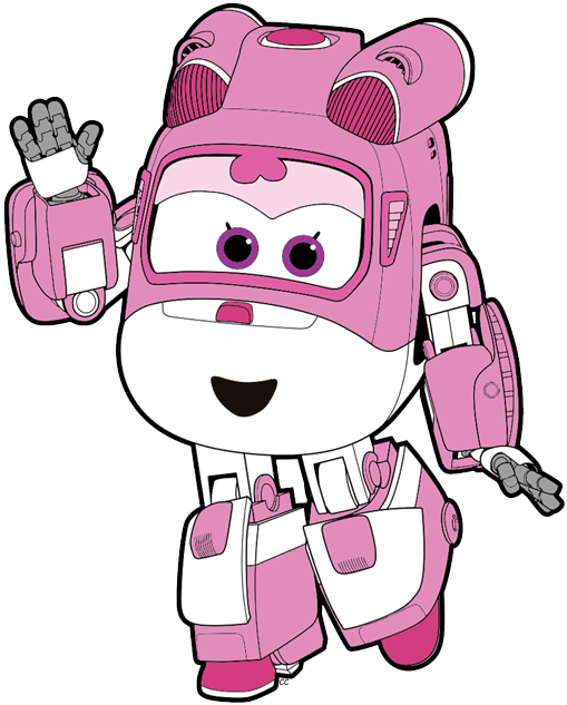 Jett Jet Dizzy - Naklejki Na Ścianę Super Wings Clipart (509x633), Png Download