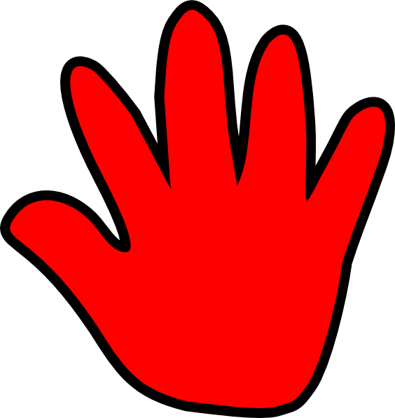 Handprint Clipart Right Hand - Clip Art - Png Download (564x597), Png Download