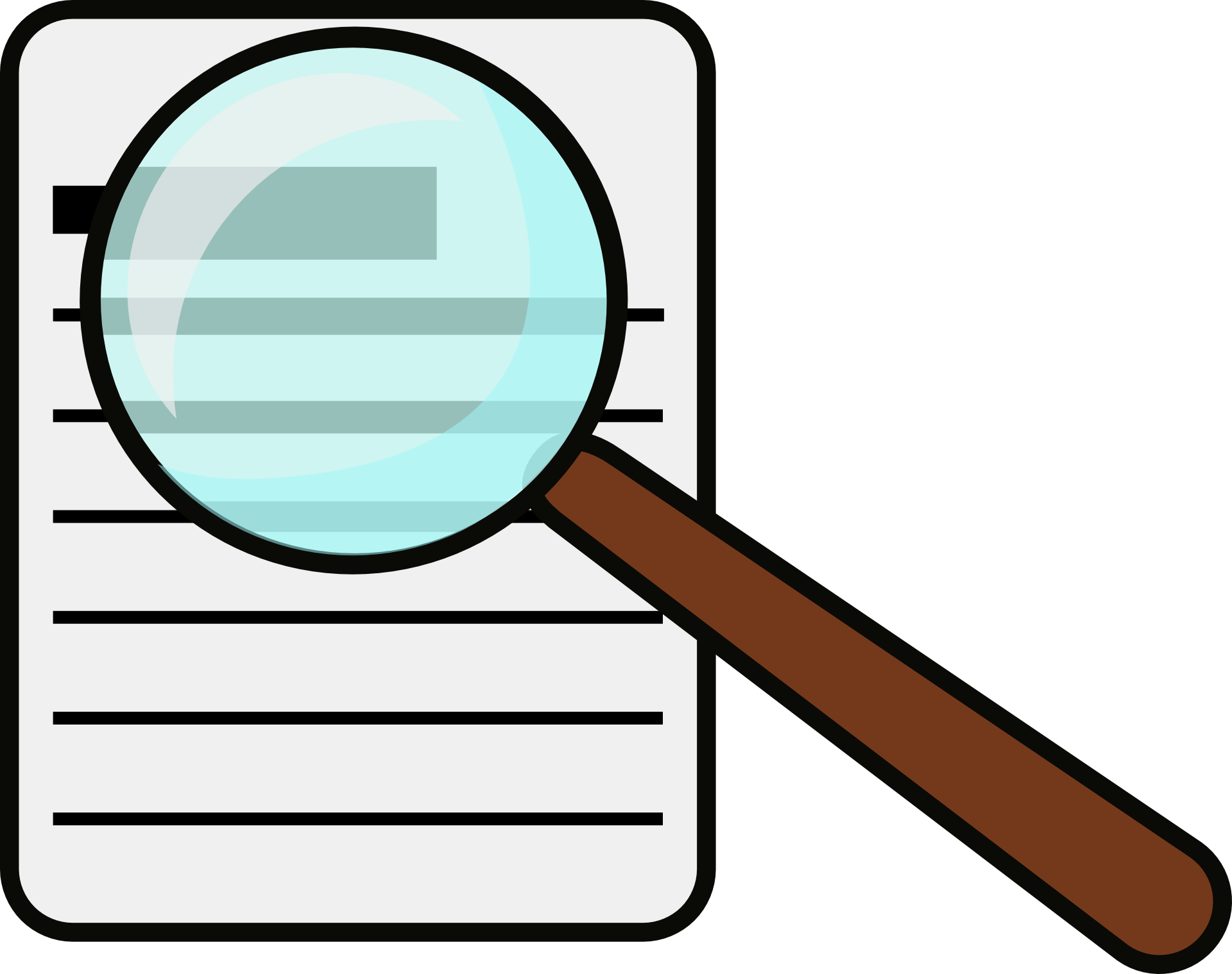 Document Report Icon Clipart Clipart Kid - Magnifying Glass Clipart - Png Download (800x633), Png Download