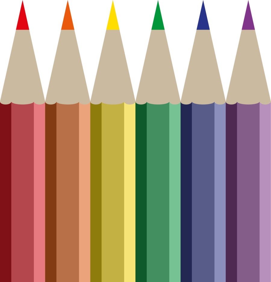 Pencil Crayons Clipart Colored Pencil Clip Art - Cartoon Coloured Pencils - Png Download (800x800), Png Download