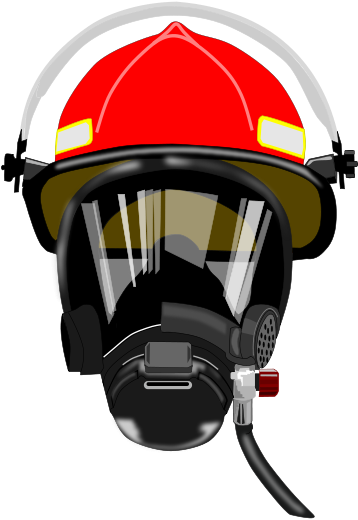 Clipart - Firefighter Mask Clipart - Png Download (618x800), Png Download