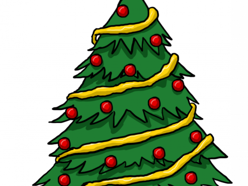 Market Comment December - Christmas Tree Draw Clipart - Png Download (800x600), Png Download