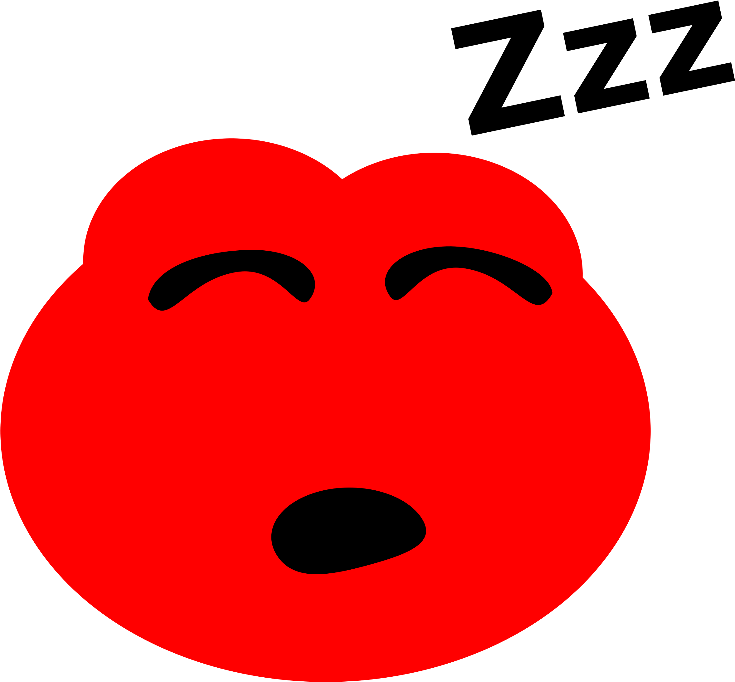 Clipart - Blob Sleeping - Circle - Png Download (800x743), Png Download