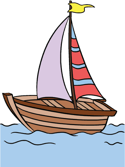 Graphic Black And White Library Boats Clipart Wind - Boat To Draw - Png Download (678x600), Png Download