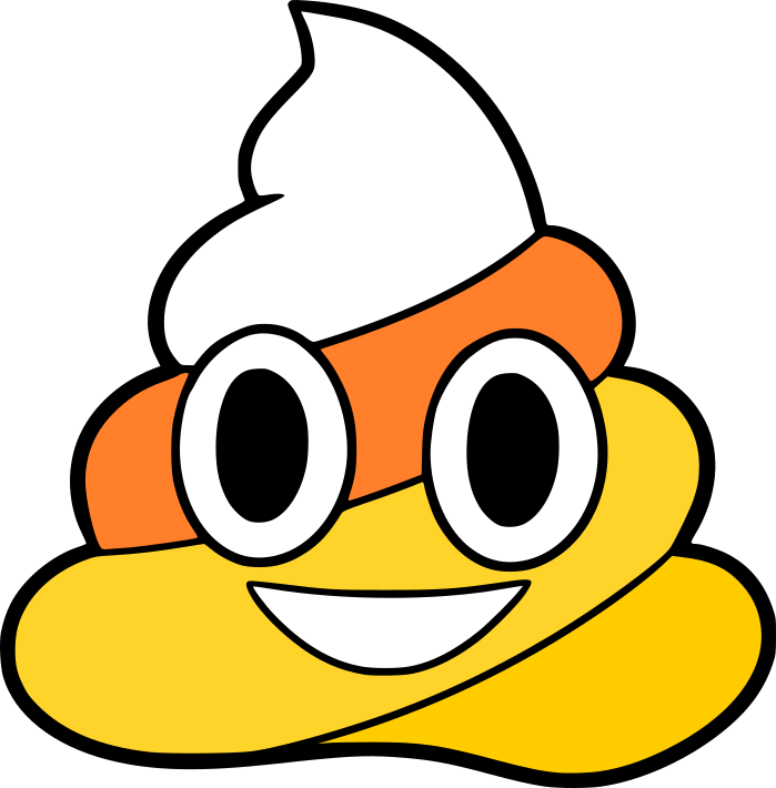 Transparent Library Crafting With Meek Corn - Candy Corn Poop Emoji Clipart (699x710), Png Download