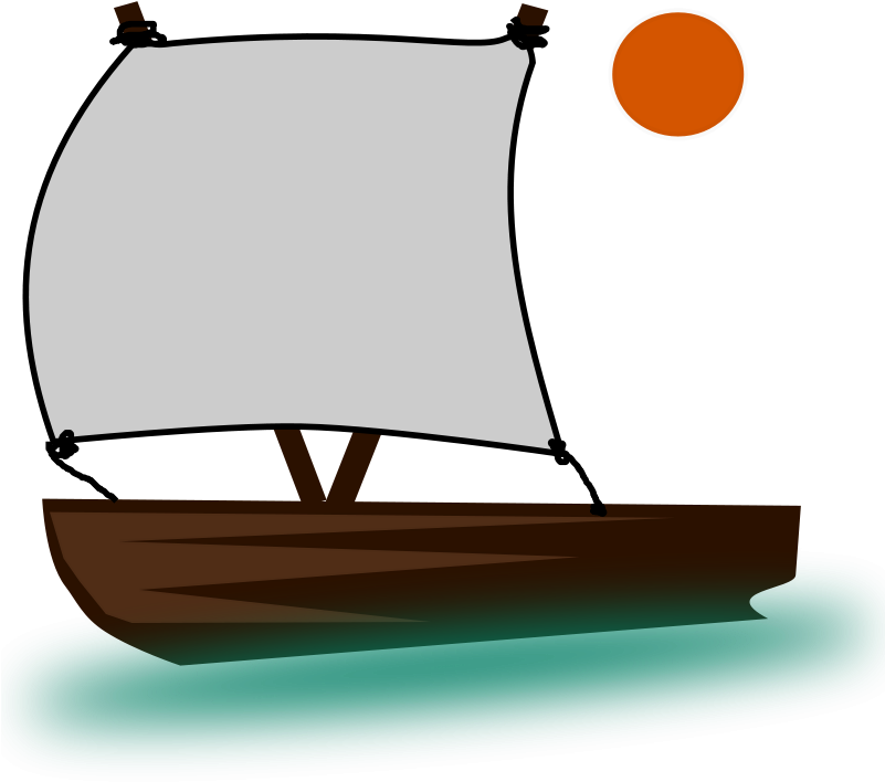 Pinisi-boat Clip Art Download - Clip Art Old Boat - Png Download (800x800), Png Download