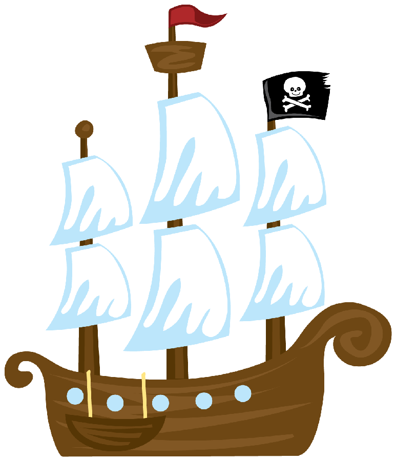 Sailing Ship Clipart Superhero - Pirate Birthday Invitations - Png Download (773x900), Png Download