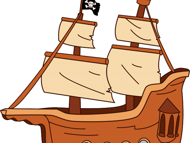 Old Sailing Ships Clipart Pirate Ship - Pirate Ship Clip Art - Png Download (640x480), Png Download