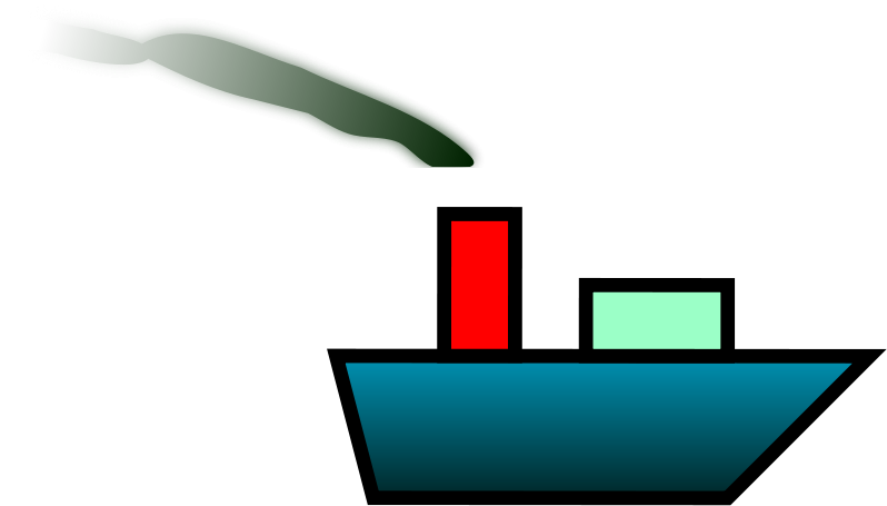 Free Ship With Smoke - Cargo Ship Clip Art - Png Download (800x480), Png Download