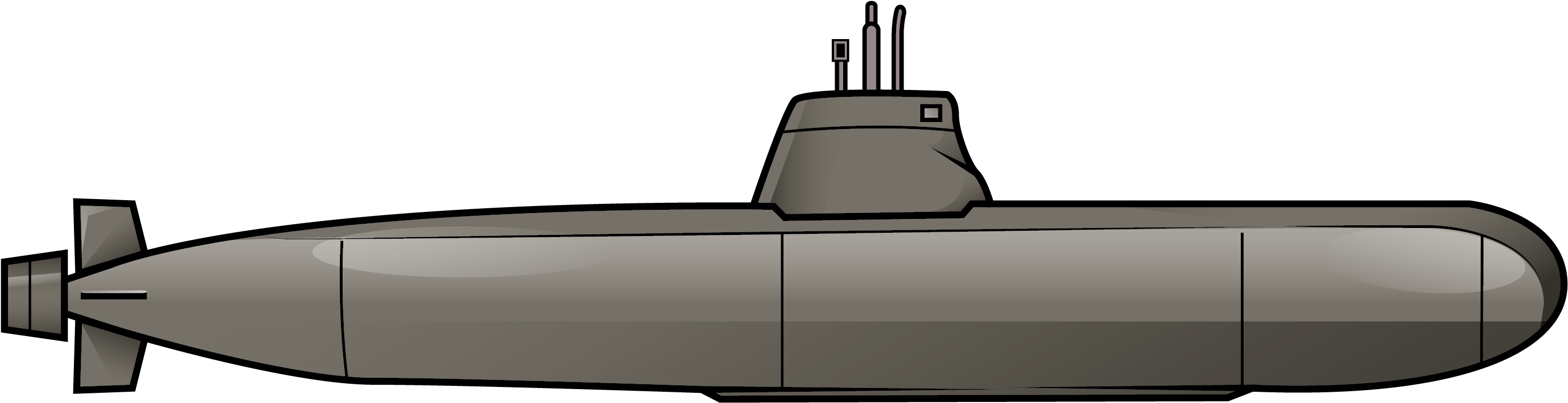 Free To Use &, Public Domain Submarine Clip Art - Submarine Clipart - Png Download (3099x1073), Png Download