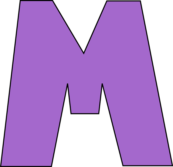 Letter M Clipart - Purple Letter M - Png Download (570x550), Png Download