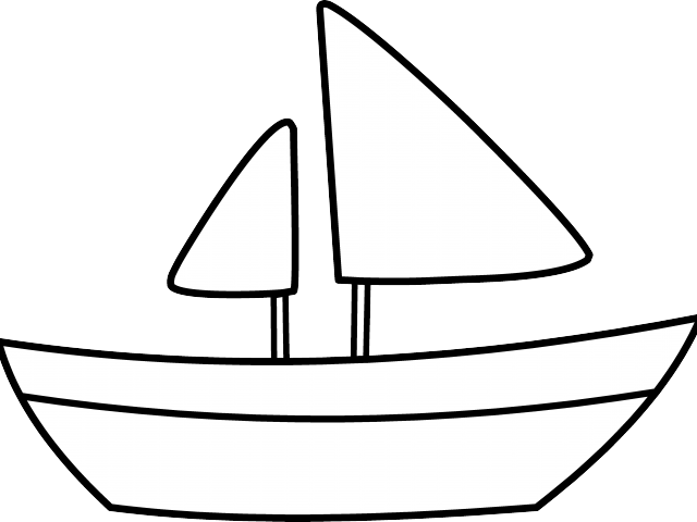 Sailboat Clipart Dinghy - Clip Art - Png Download (640x480), Png Download