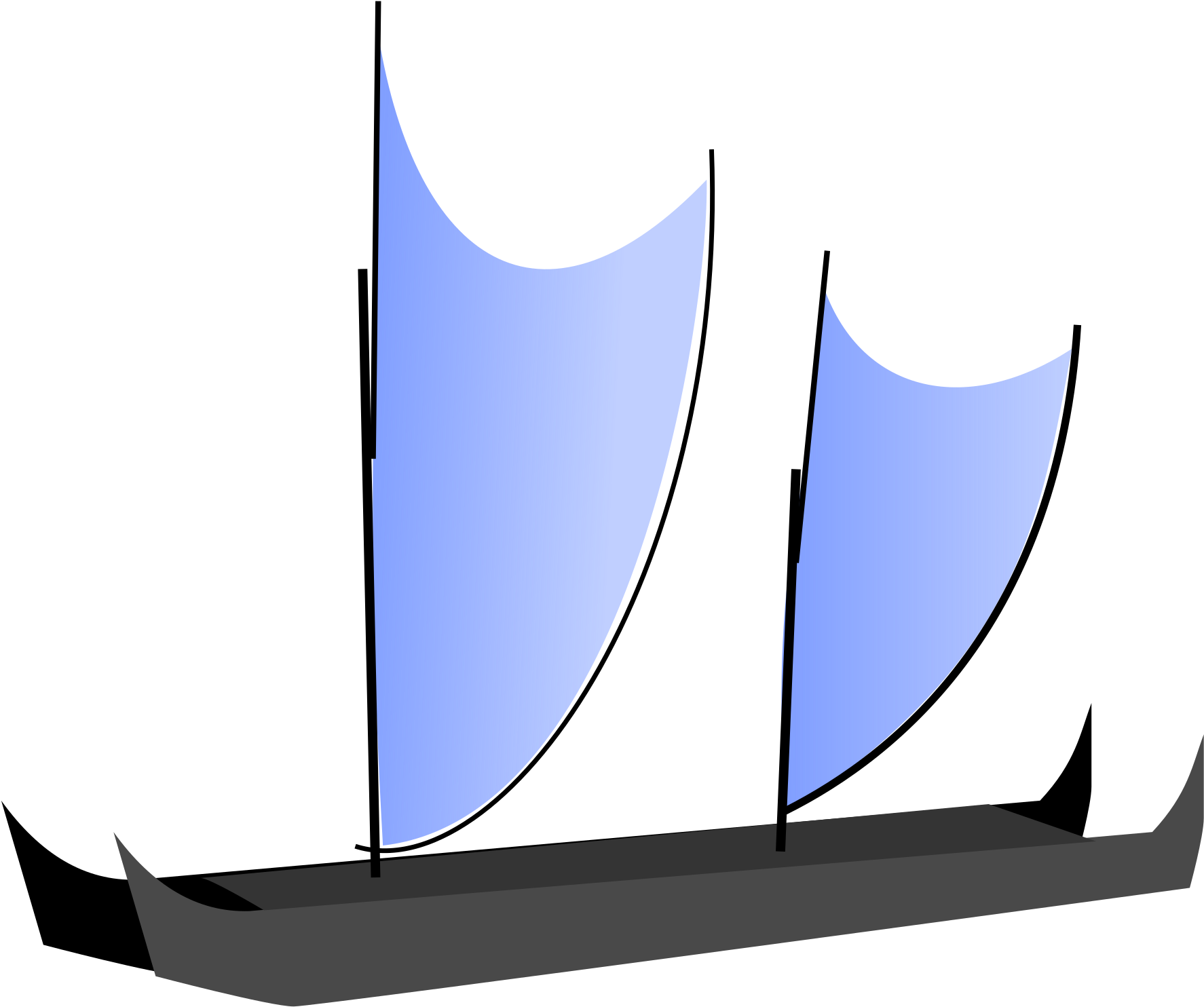 Sail Plan Waʻa Kaulua - Waʻa Clipart (1229x1024), Png Download
