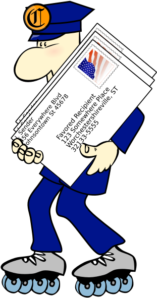 Free To Use Public Domain Mailman Clip Art - Places Around Town Crossword - Png Download (555x913), Png Download