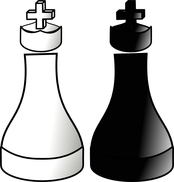 Black And White Chess Clipart Png Transparent Png (570x595), Png Download