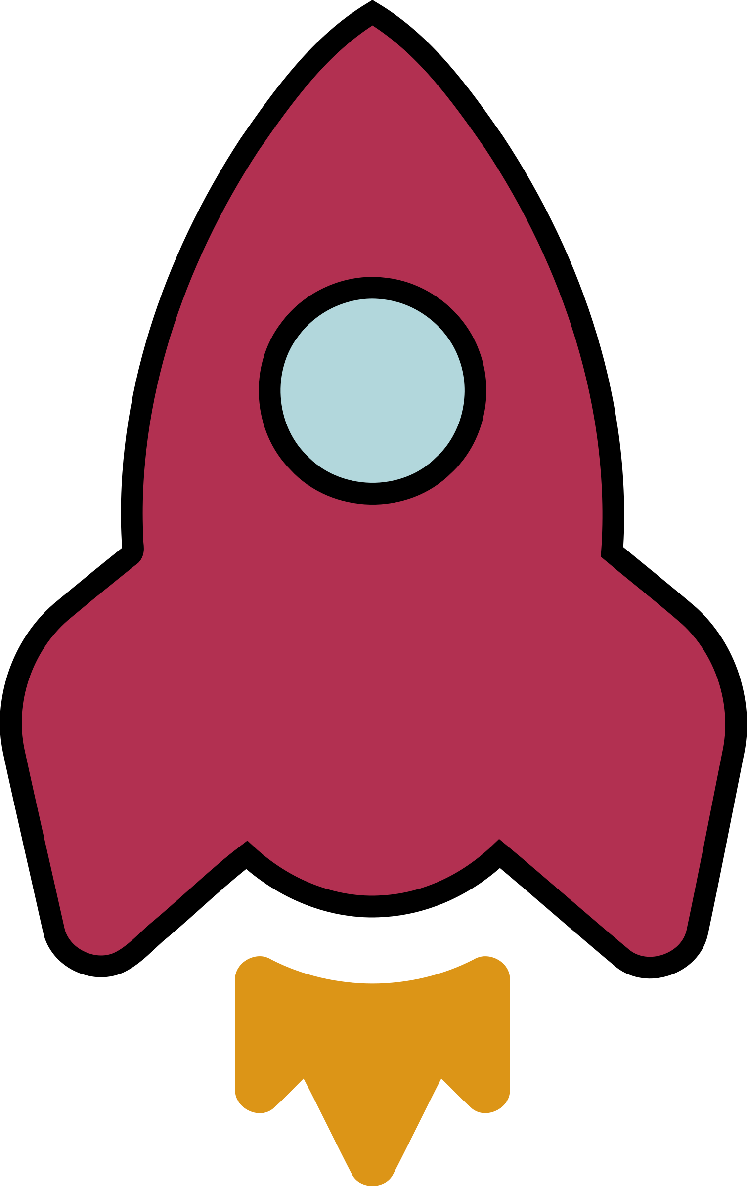 Rocket Colour By @j4p4n, User Jstover Uploaded A Nice - จรวด การ์ตูน Clipart (1511x2400), Png Download