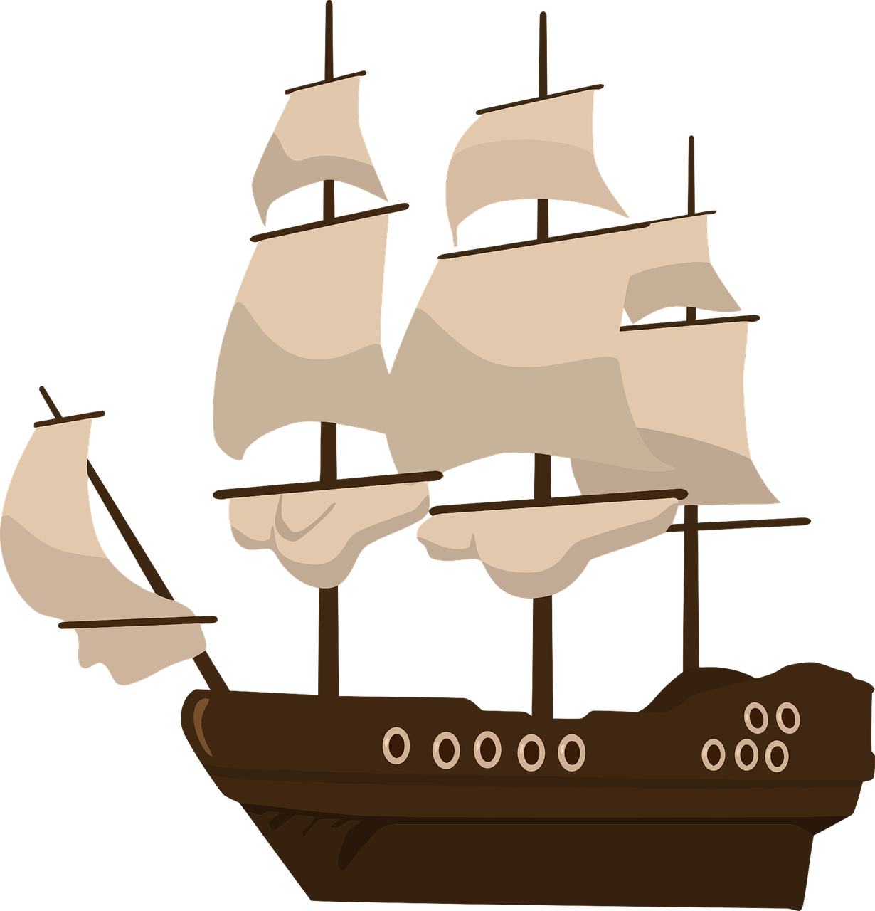 Pirate - Pirate Ship Clipart - Png Download (1230x1280), Png Download