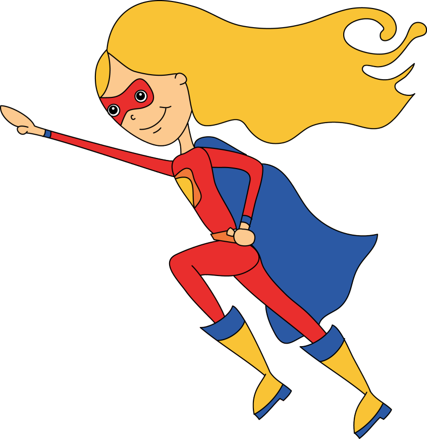 Superhero Girl Super Hero Clip Art Free Clipart Images - Superhero Clip Art Free - Png Download (846x870), Png Download