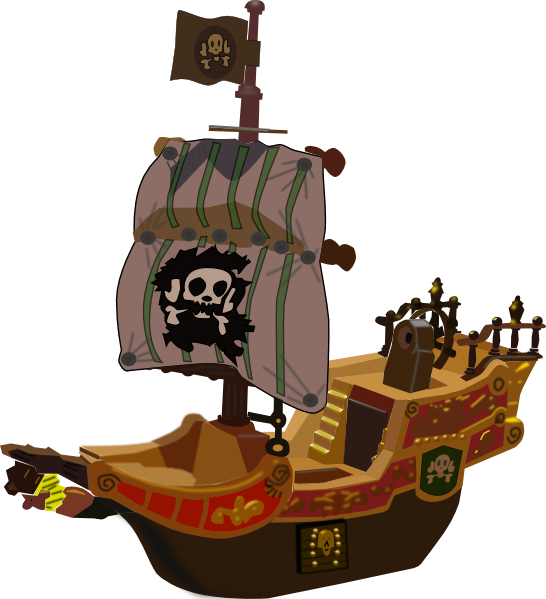 All Great Adventures Start With A Good Ship - Piraten-geburtstags-karte Karte Clipart (546x599), Png Download