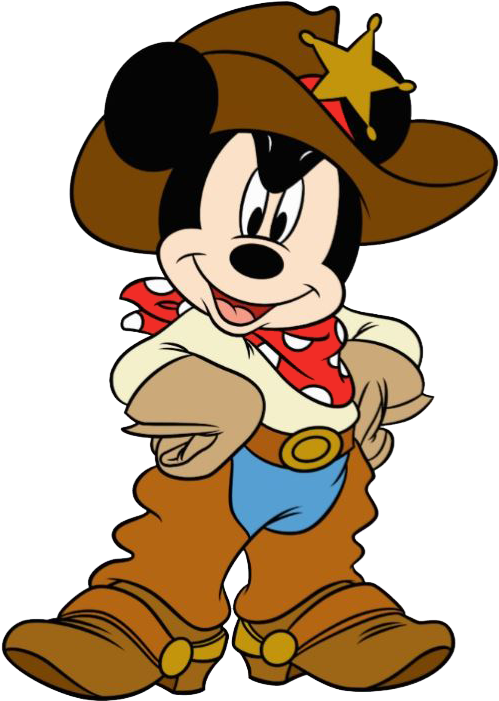 Pin By Jess S - Cowboy Mickey Mouse Png Clipart (516x718), Png Download