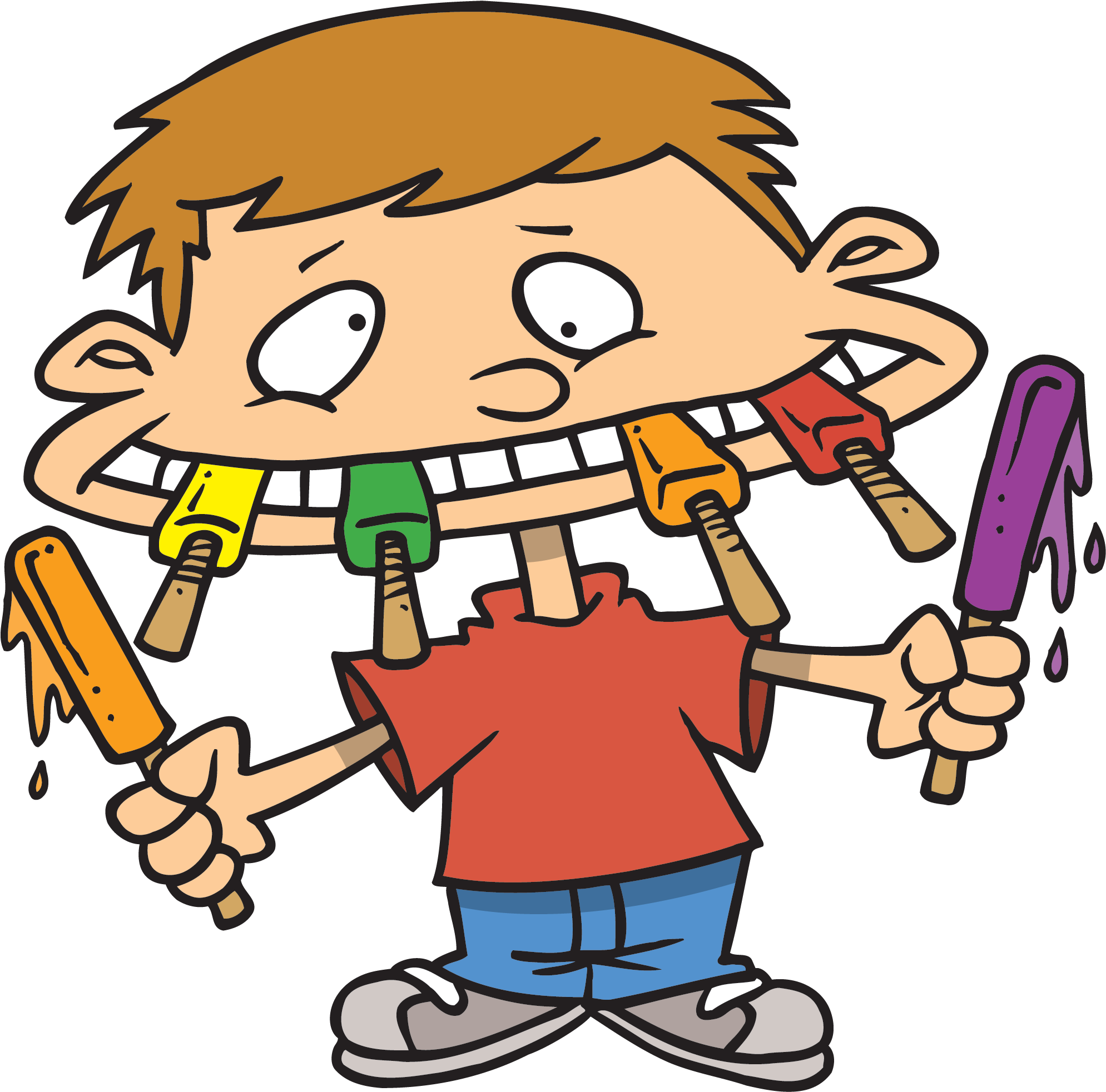 Unhealthy Food Clipart - Eating Junk Food Clipart - Png Download (2000x1975), Png Download