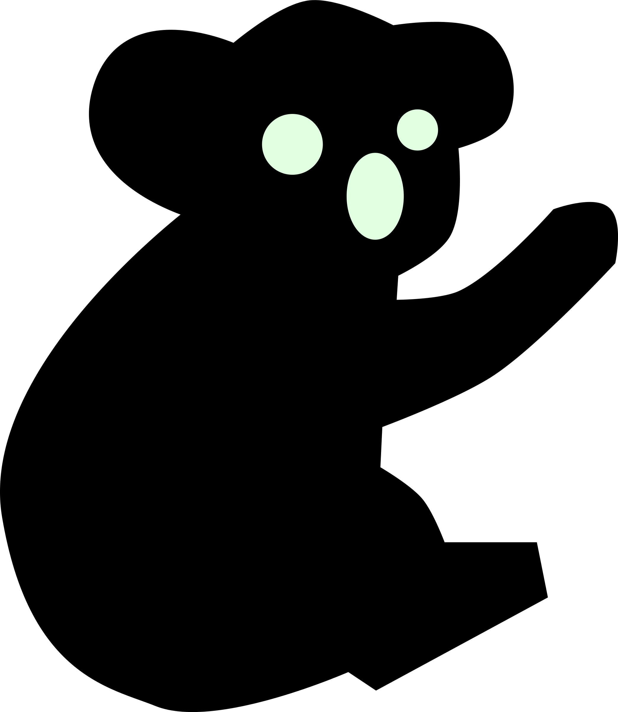 Coat Clipart Australian - Baby Koala Silhouette - Png Download (2084x2400), Png Download