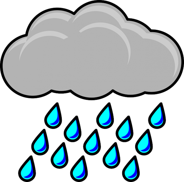 Rain In Clip Art - Rainy Clipart - Png Download (600x595), Png Download
