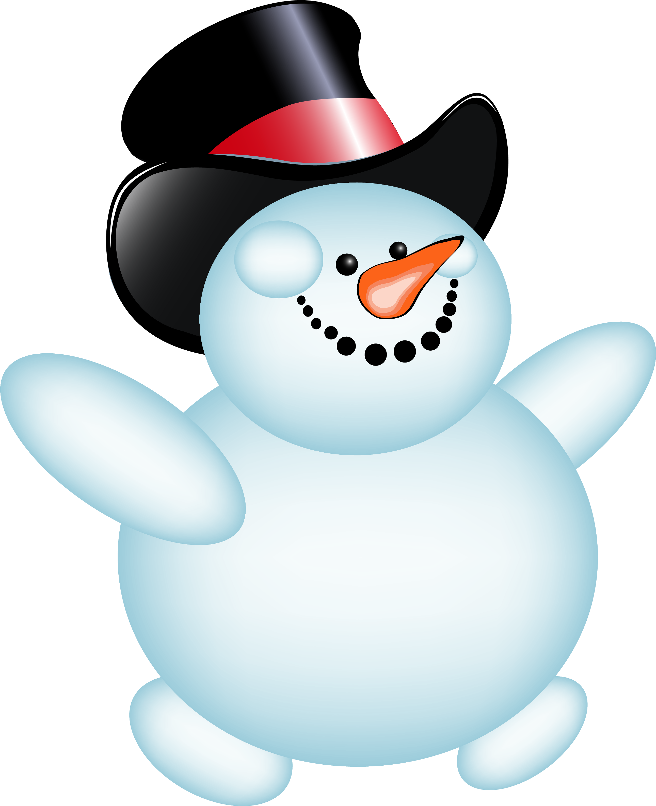 Openclipart - Snowman With No Background - Png Download (2622x3198), Png Download