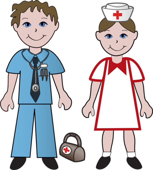 Free Clip Art Of Doctors And Nurses - Doctor And Nurse Clipart - Png Download (639x707), Png Download