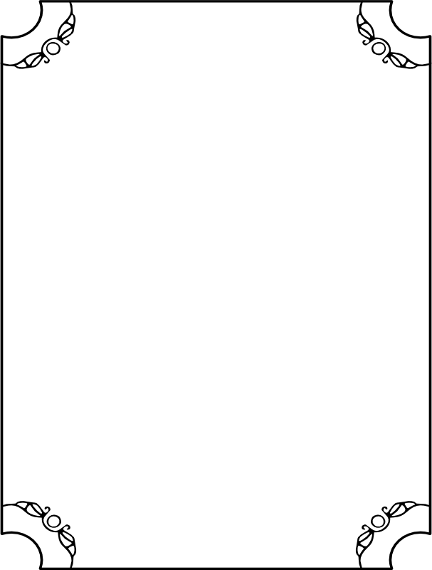 Decorative Border Clip Art - 모서리 장식 Png Transparent Png (607x800), Png Download