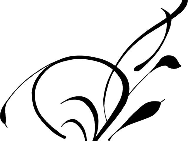 Black And White Floral Png Clipart (640x480), Png Download