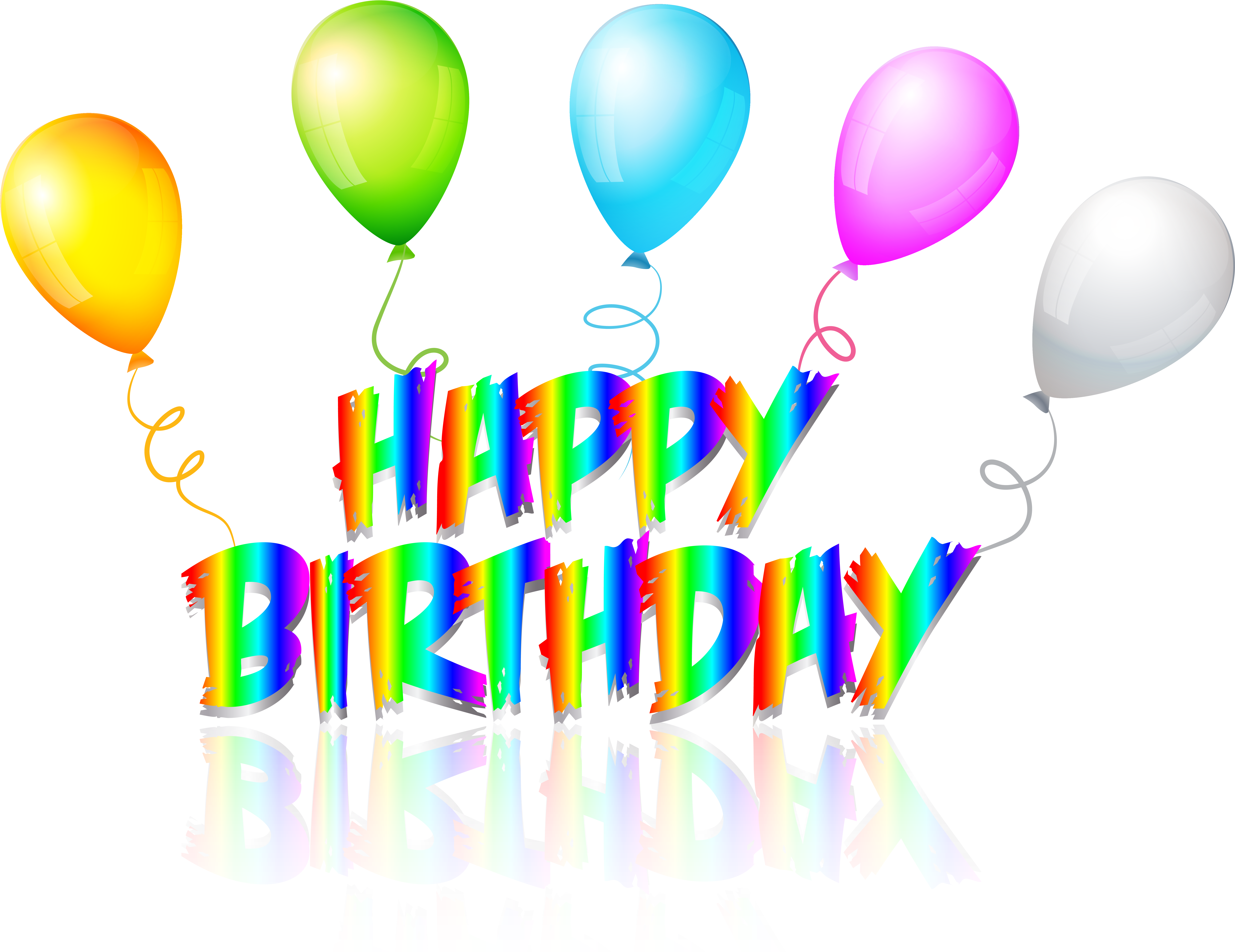 Banner Rainbow Happy Text Png Clip Art Image Transparent Png (8094x6422), Png Download