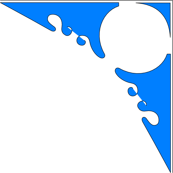 Blue Corner Clipart Png Transparent Png (600x600), Png Download