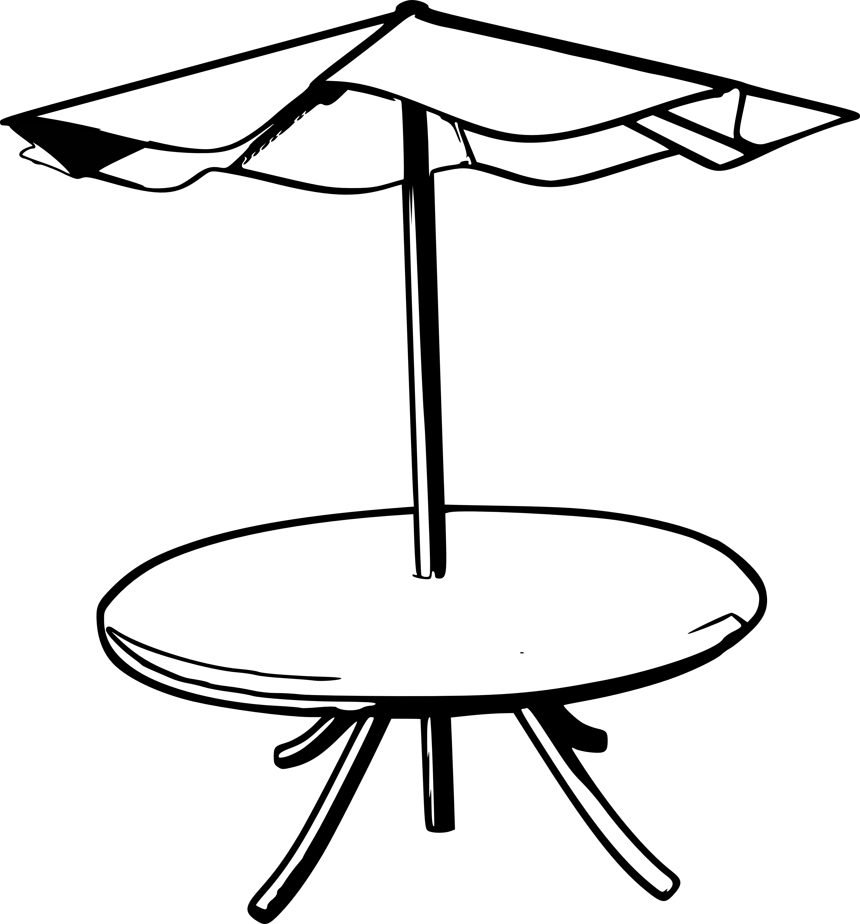 Banner Free Wooden Table At Getdrawings - Umbrella Clipart With Table - Png Download (3333x3580), Png Download