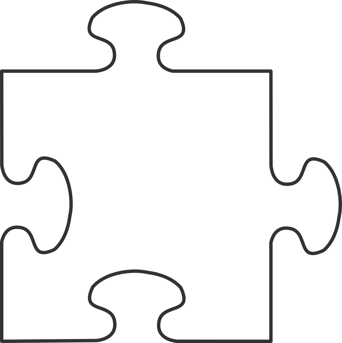 Puzzle Piece Png White Clipart (600x601), Png Download
