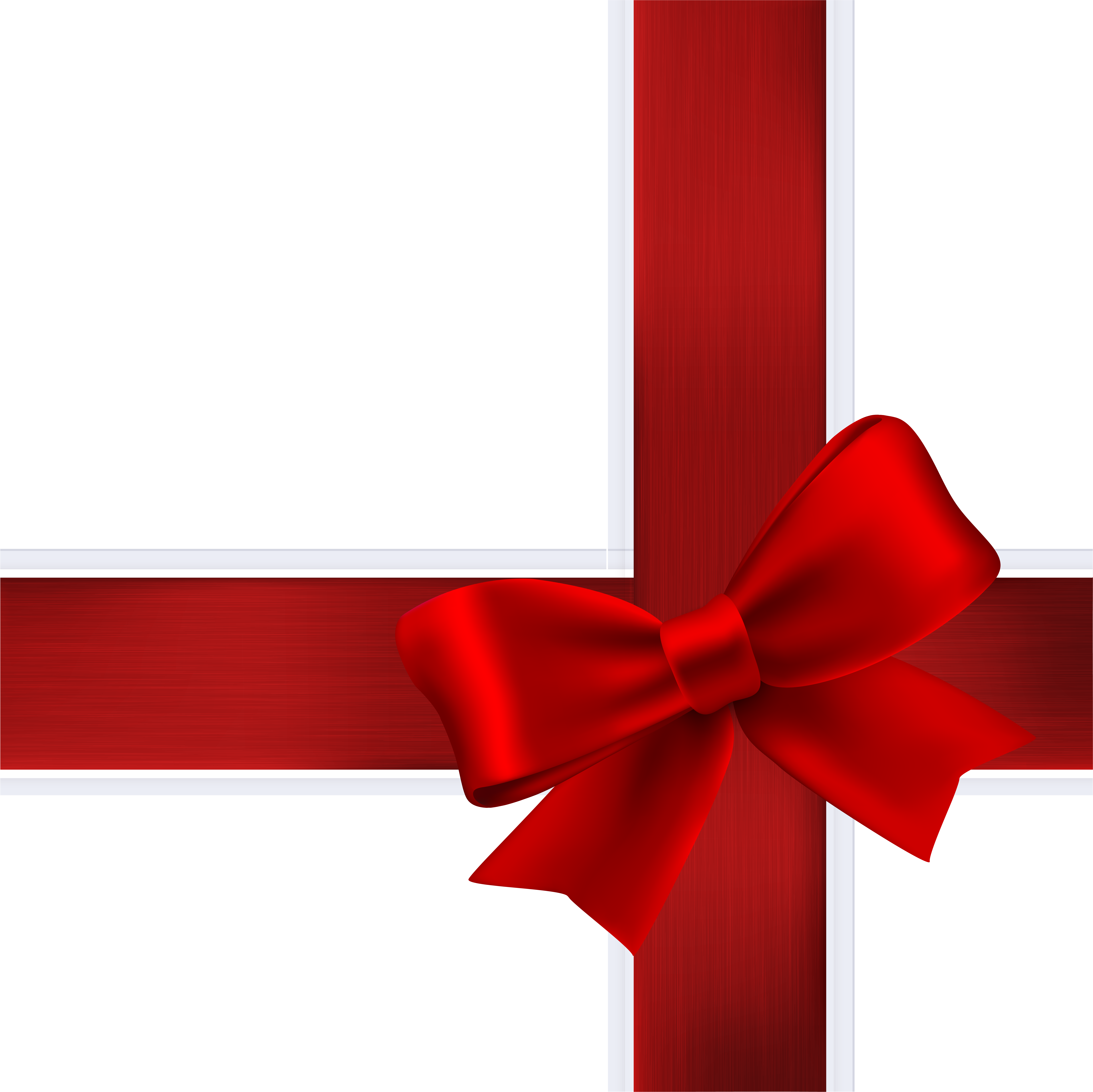 Deco Red Bow Transparent Png Clip Art Image - Red Bow Ribbon Transparent (600x599), Png Download