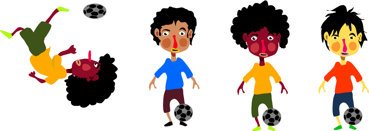 Clip Art Futbol Futball Clipartist - Kids Playing Soccer Outside Clip Art - Png Download (1331x503), Png Download