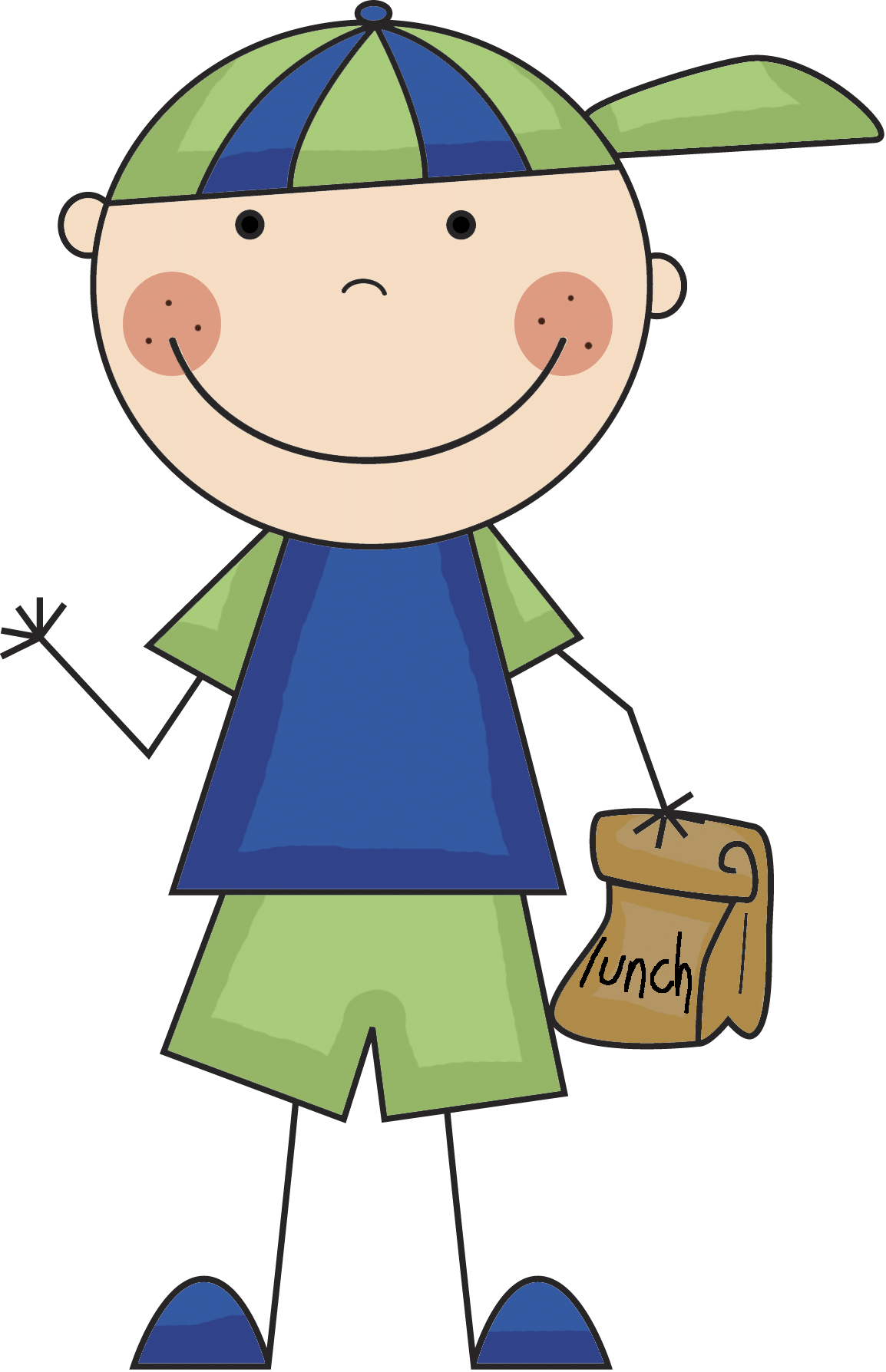 Snack Bar Clipart - Boy And Girl Student Clipart - Png Download (1154x1788), Png Download