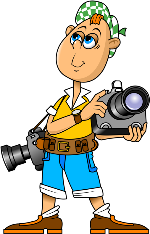 Clip Art For People With Cameras - Png Download (509x800), Png Download