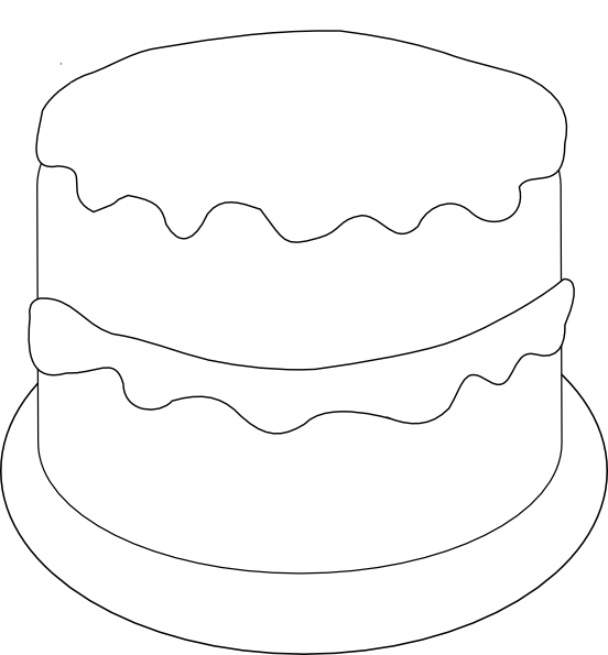 Birthday Cake To Color Clip Art Birthday Cake With 2 Candles Png Download Full Size Clipart Pinclipart
