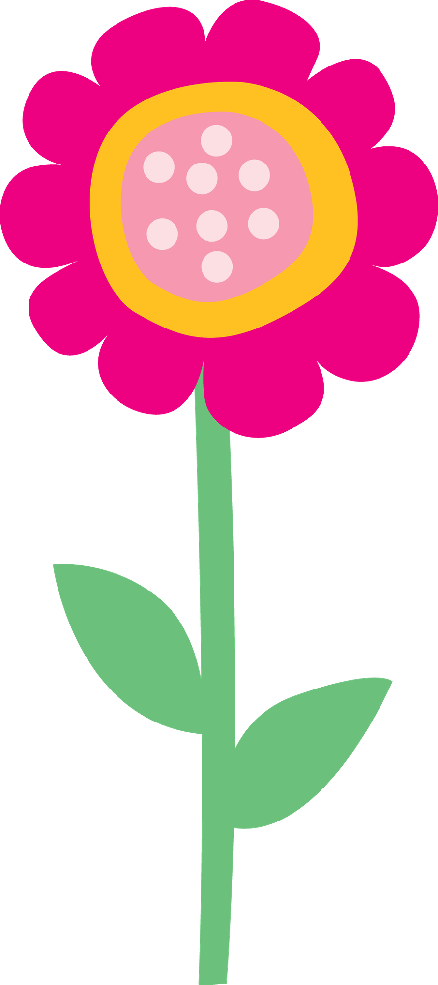 Garden Clipart, Flower Stencils, Flower Clipart, Printable - Flores De Peppa Pig - Png Download (891x2000), Png Download