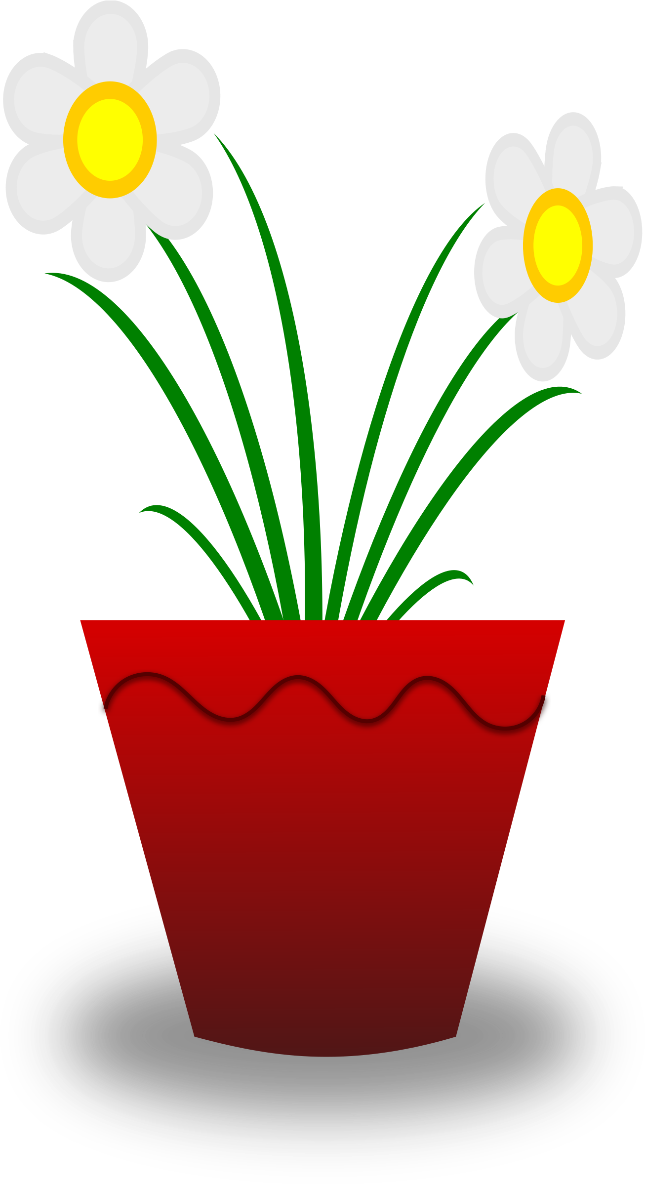 Clipart - Flower Pot - Flower Pot Animated Gif - Png Download (1342x2400), Png Download