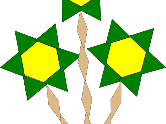 Shapes Clipart Flower - Flower Pattern Block Printable - Png Download (640x480), Png Download