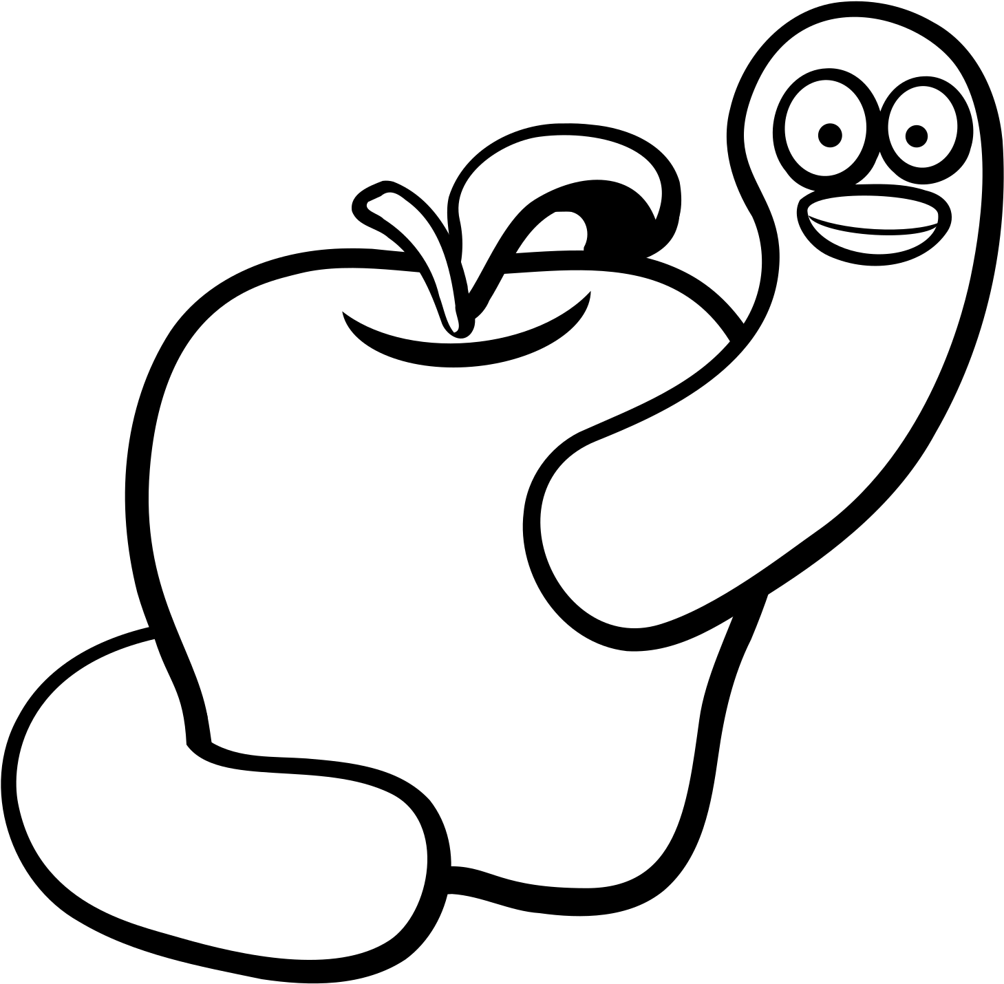 Apple Black And White Clipart 6 Clip Art Of - Black And White Color Pages - Png Download (999x957), Png Download