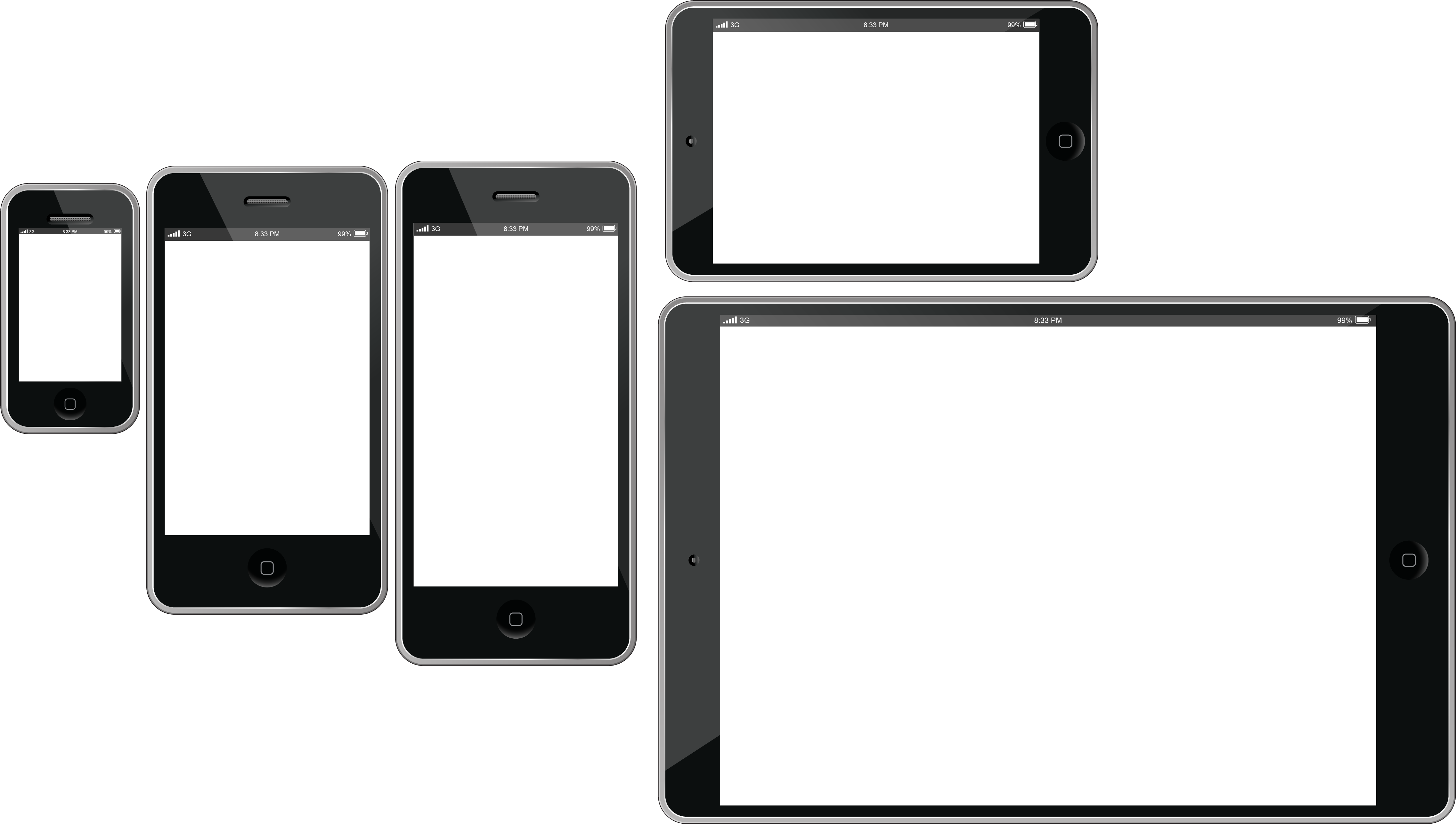 Responsive Web Design - Iphone And Tablet Template Clipart (4639x2730), Png Download