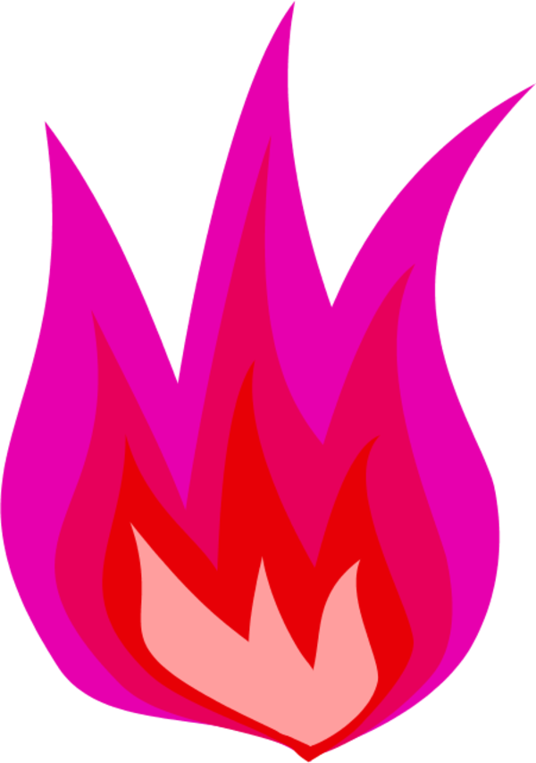 Vector Clip Art - Pink Fire Clip Art - Png Download (600x854), Png Download